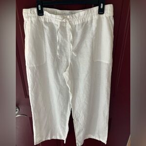 Women’s Liz Claiborne Linen Pants - New w/Tags! Side front pockets- tie front.